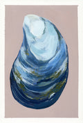 Blue Mussel Shell Original Painting